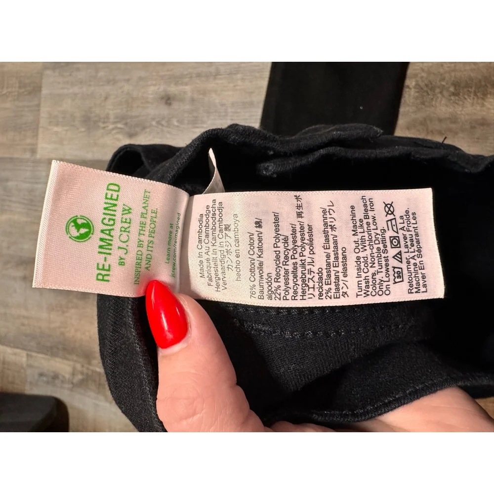 Women's J.CREW Essential Straight Black Jeans Size 27
